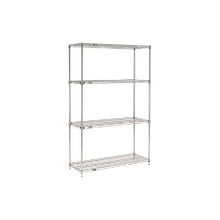 Nexel    E-Z Adjust Chrome Wire Shelving 36W X 18D X 54H